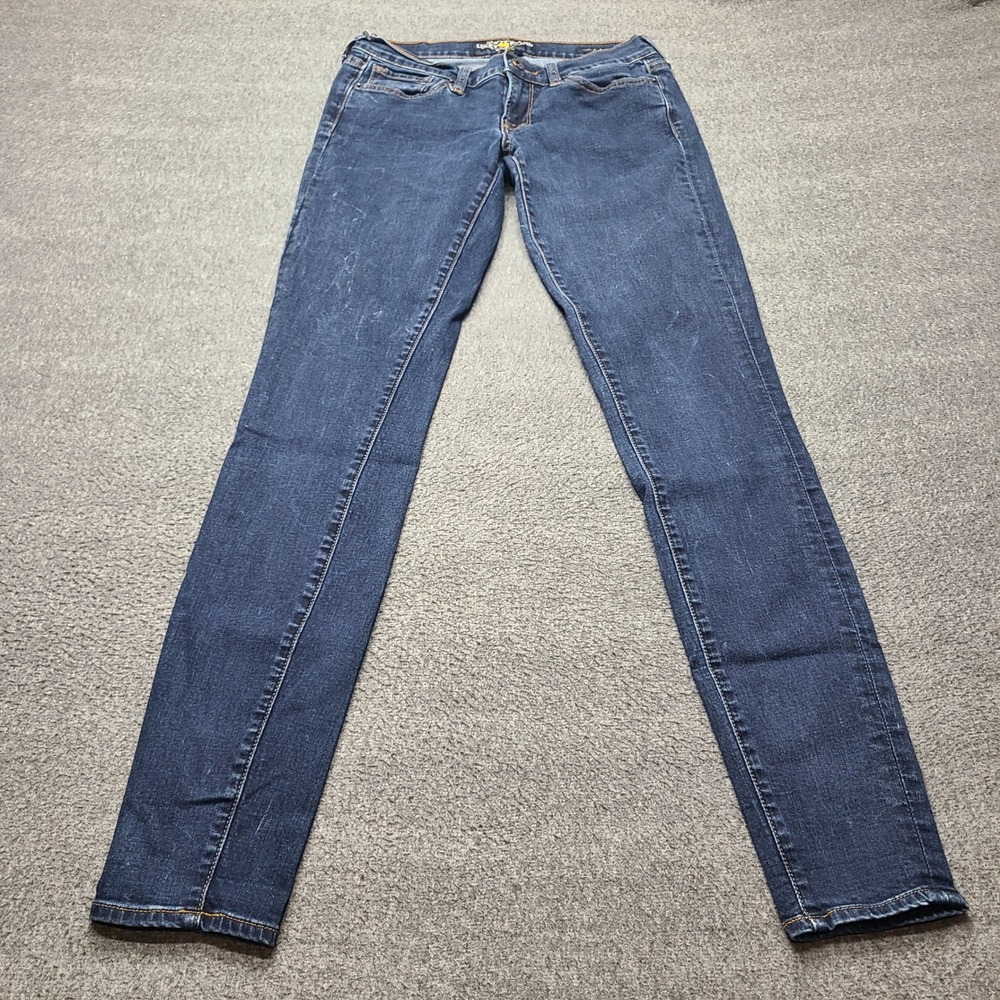 Lucky Brand Charlie Skinny Jeans Womens 2/26 Dark Wash Excellent Stretch Denim